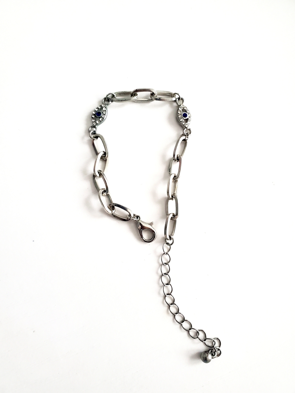 Evil Eye Silver-Link Bracelet